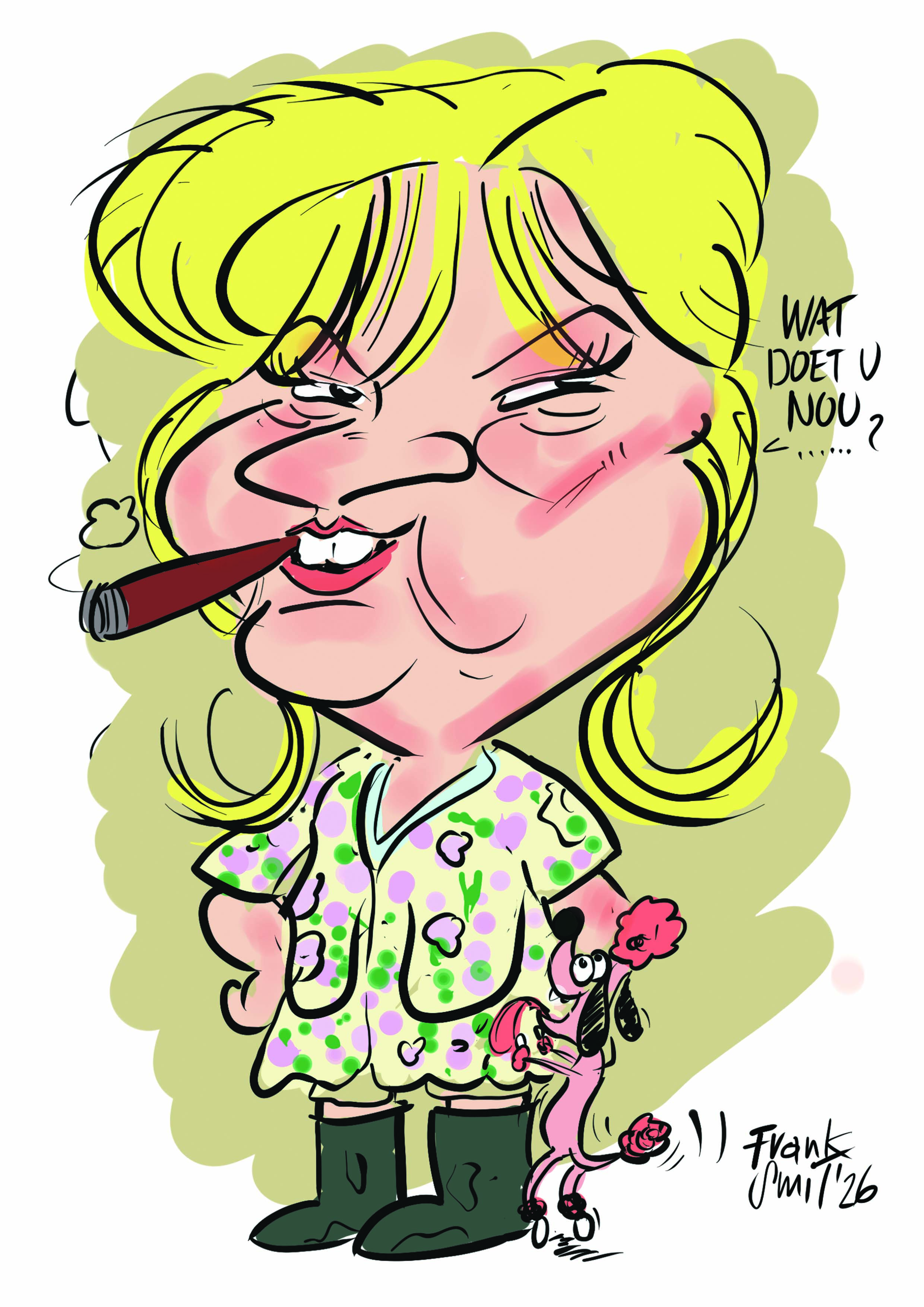 Karikatuur van tietjana