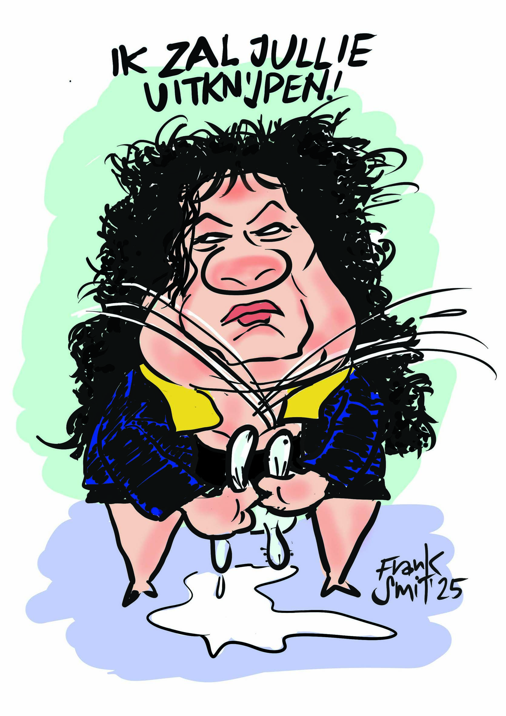 Karikatuur van van der plas